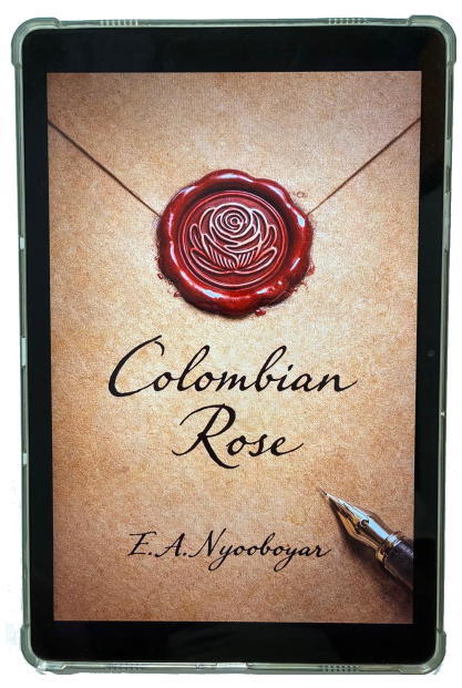 Reading Colombian Rose on an Android tablet